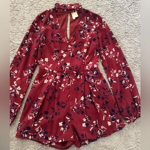 Floral Long Sleeve Romper